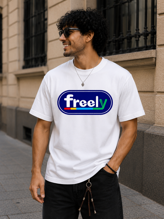 T-Shirt blanc Unisexe Classique Freely